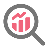 A magnifying glass over a document, representing analysis and attention to detail.