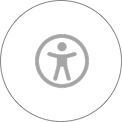 Outstretched human figure icon representing accessible web pages